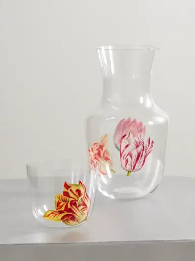 LOBMEYR Tulipmania Set Of Two Painted Crystal Glass Tumblers | Thumbnail 2 LOBMEYR Tulipmania Set Of Two Painted Crystal Glass Tumblers | Thumbnail 2
