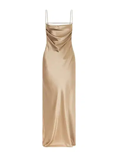 Saint Laurent Open-back Draped Silk-satin Maxi Dress | Thumbnail 1