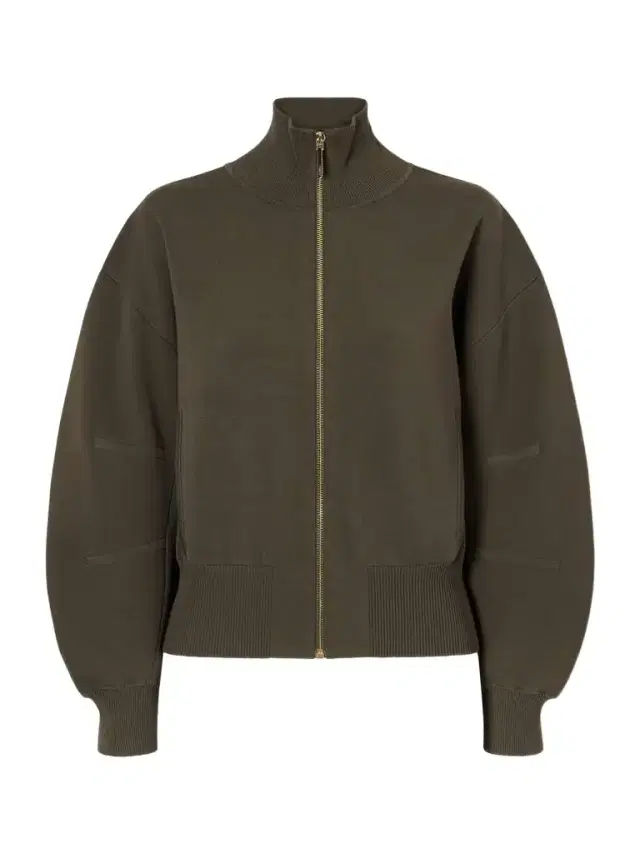 Sable Milano-knit Bomber Jacket