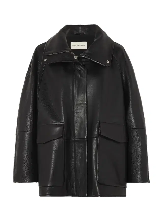 Ansel Oversized Textured-leather Jacket
