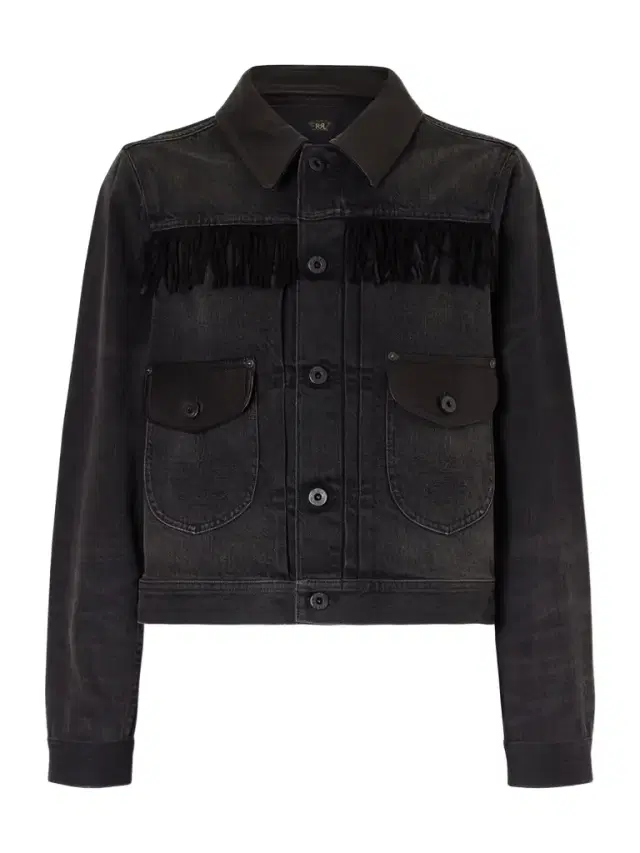 Emerson Cropped Leather-trimmed Denim Jacket