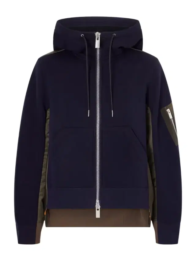 Sponge Sweat Shell-paneled Cotton-blend Jersey Zip-up Hoodie