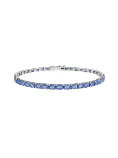 Wish Fine Jewelry 9.45ct Sapphire 18K Gold Tennis Bracelet | Thumbnail 1 Wish Fine Jewelry 9.45ct Sapphire 18K Gold Tennis Bracelet | Thumbnail 1