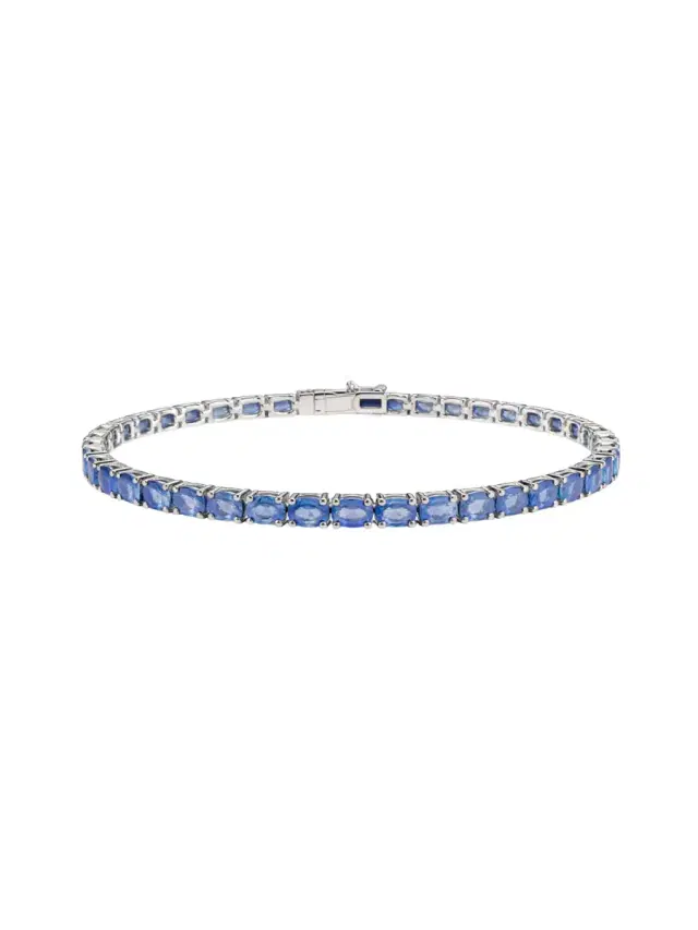 9.45ct Sapphire 18K Gold Tennis Bracelet