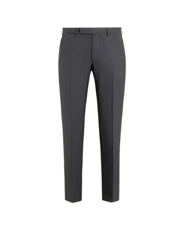 ZEGNA Men's High Performance Flat-Front Trousers