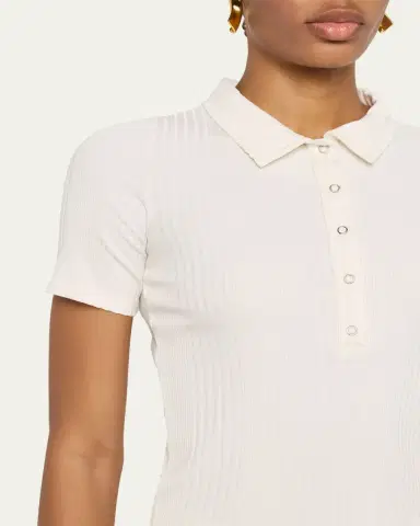 NSF Clothing Alden Snap-Front Variegated Rib Polo | Thumbnail 5 NSF Clothing Alden Snap-Front Variegated Rib Polo | Thumbnail 5