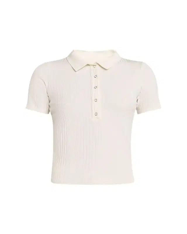 NSF Clothing Alden Snap-Front Variegated Rib Polo