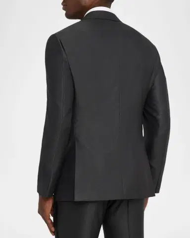 Giorgio Armani Men's Micro-Dot Silk Peak Lapel Tuxedo | Thumbnail 4 Giorgio Armani Men's Micro-Dot Silk Peak Lapel Tuxedo | Thumbnail 4