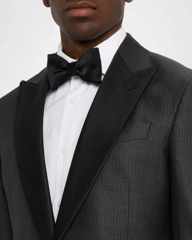 Giorgio Armani Men's Micro-Dot Silk Peak Lapel Tuxedo | Thumbnail 5 Giorgio Armani Men's Micro-Dot Silk Peak Lapel Tuxedo | Thumbnail 5