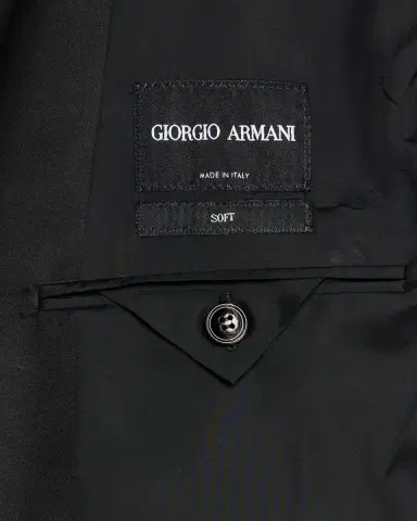 Giorgio Armani Men's Micro-Dot Silk Peak Lapel Tuxedo | Thumbnail 6 Giorgio Armani Men's Micro-Dot Silk Peak Lapel Tuxedo | Thumbnail 6