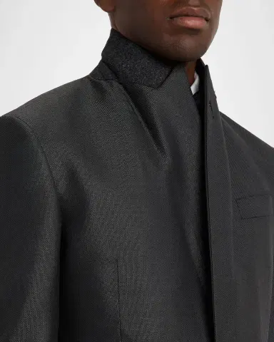Giorgio Armani Men's Micro-Dot Silk Peak Lapel Tuxedo | Thumbnail 7 Giorgio Armani Men's Micro-Dot Silk Peak Lapel Tuxedo | Thumbnail 7
