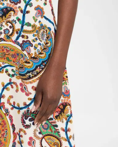 Etro Paisley-Print Short-Sleeve A-Line Midi Dress | Thumbnail 5 Etro Paisley-Print Short-Sleeve A-Line Midi Dress | Thumbnail 5