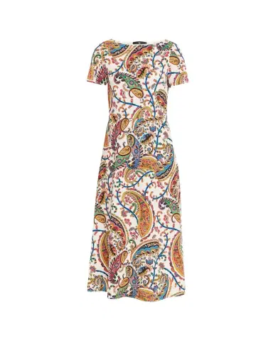 Etro Paisley-Print Short-Sleeve A-Line Midi Dress | Thumbnail 1 Etro Paisley-Print Short-Sleeve A-Line Midi Dress | Thumbnail 1
