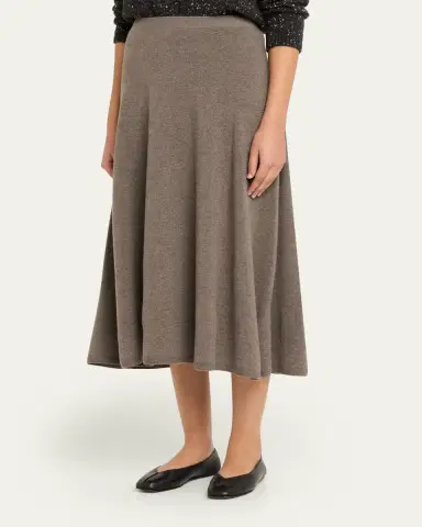 THE ROW Masini Cashmere A-Line Midi Skirt | Thumbnail 4 THE ROW Masini Cashmere A-Line Midi Skirt | Thumbnail 4