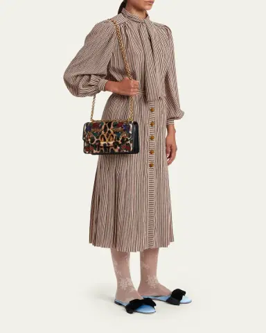 Valentino Garavani Beaded Floral Calf Hair Shoulder Bag | Thumbnail 5 Valentino Garavani Beaded Floral Calf Hair Shoulder Bag | Thumbnail 5