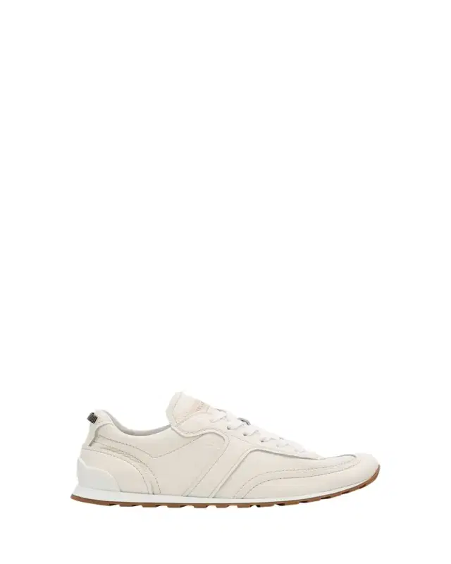Leather Lace-Up Sneakers