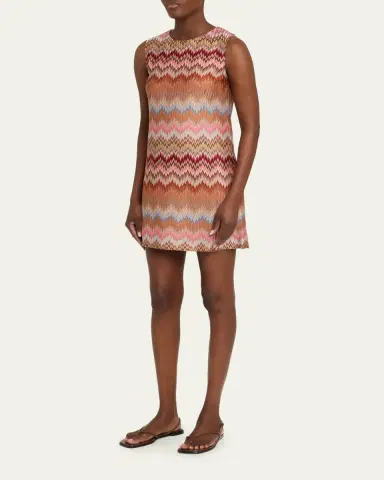 Missoni Multicolor Snake Chevron Sleeveless Mini Dress | Thumbnail 4 Missoni Multicolor Snake Chevron Sleeveless Mini Dress | Thumbnail 4