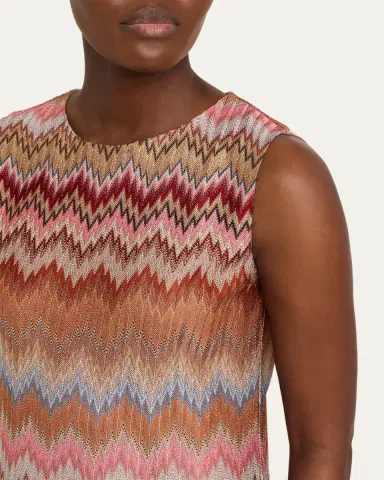 Missoni Multicolor Snake Chevron Sleeveless Mini Dress | Thumbnail 5 Missoni Multicolor Snake Chevron Sleeveless Mini Dress | Thumbnail 5