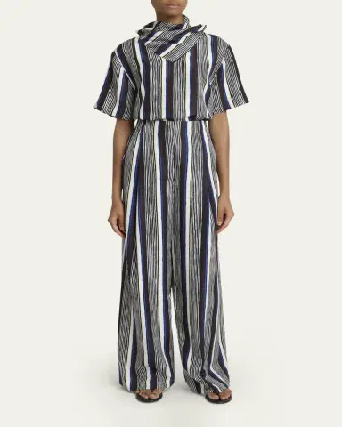 Proenza Schouler Amira Stripe Silk Pants | Thumbnail 2 Proenza Schouler Amira Stripe Silk Pants | Thumbnail 2