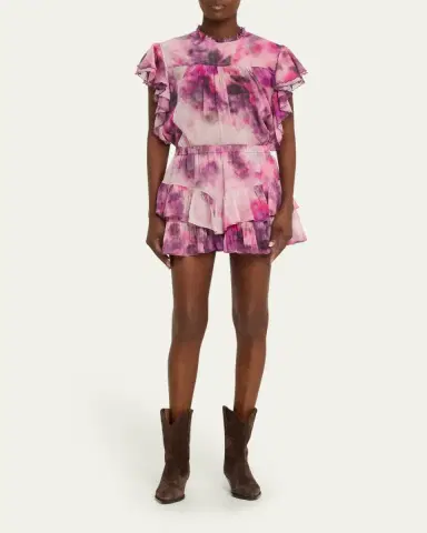 Etoile Isabel Marant Jocadia Tie-Dye Cotton Ruffle Mini Skirt | Thumbnail 2 Etoile Isabel Marant Jocadia Tie-Dye Cotton Ruffle Mini Skirt | Thumbnail 2