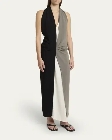 Proenza Schouler Elsa Draped Matte Crepe Dress | Thumbnail 4 Proenza Schouler Elsa Draped Matte Crepe Dress | Thumbnail 4