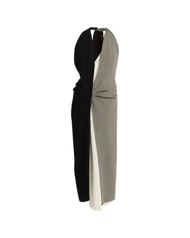 Elsa Draped Matte Crepe Dress