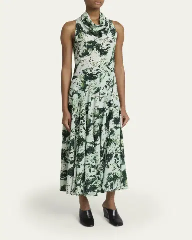 Proenza Schouler Adelide Printed Silk-Blend Dress | Thumbnail 2