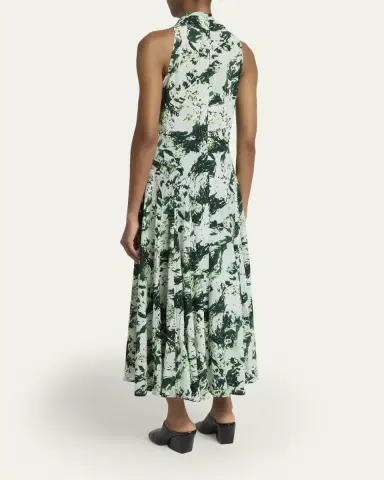 Proenza Schouler Adelide Printed Silk-Blend Dress | Thumbnail 3