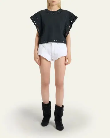Etoile Isabel Marant Odyle Eyelet Embroidered Ruffle Blouse | Thumbnail 2 Etoile Isabel Marant Odyle Eyelet Embroidered Ruffle Blouse | Thumbnail 2