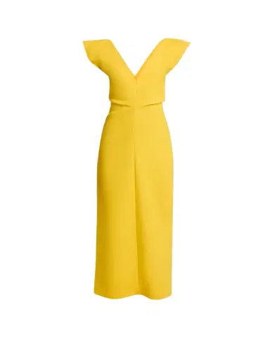 Proenza Schouler Mariam Flutter-Sleeve Wool Scuba Maxi Dress | Thumbnail 1 Proenza Schouler Mariam Flutter-Sleeve Wool Scuba Maxi Dress | Thumbnail 1