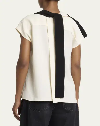 Proenza Schouler Elsa Draped Matte Crepe Top | Thumbnail 3