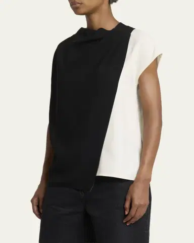 Proenza Schouler Elsa Draped Matte Crepe Top | Thumbnail 4