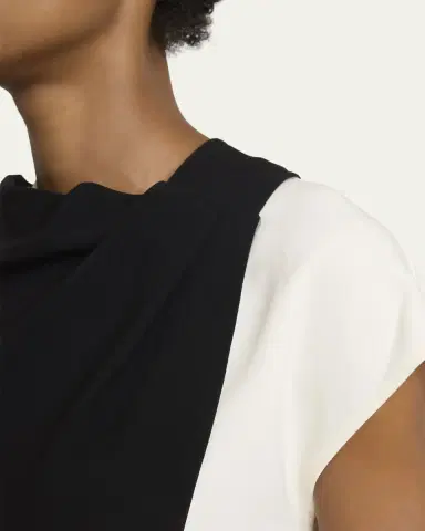 Proenza Schouler Elsa Draped Matte Crepe Top | Thumbnail 5