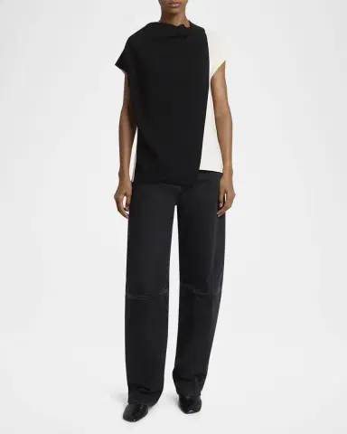 Proenza Schouler Elsa Draped Matte Crepe Top | Thumbnail 6