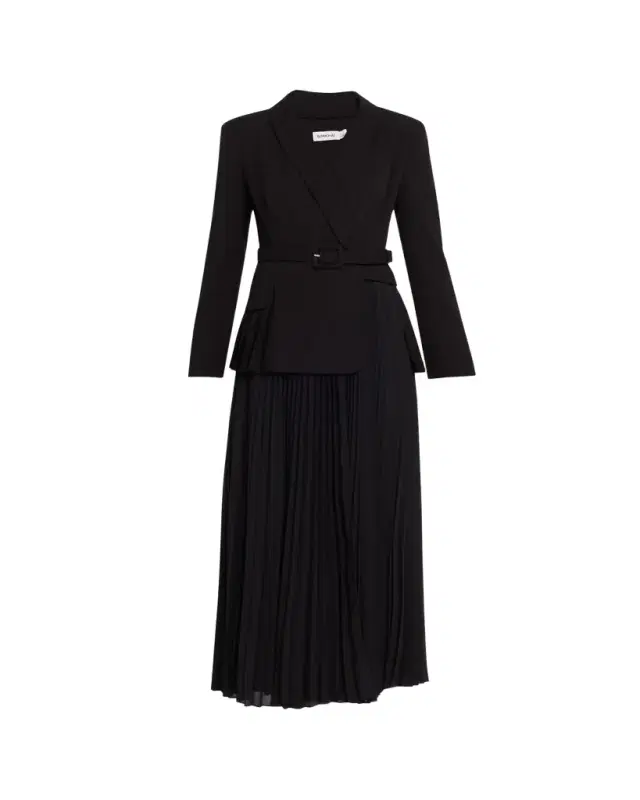 Alexandra Pleated Blazer Dress