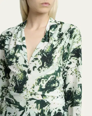 Proenza Schouler Adela Printed V-Neck Top | Thumbnail 5 Proenza Schouler Adela Printed V-Neck Top | Thumbnail 5