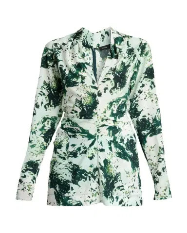Proenza Schouler Adela Printed V-Neck Top | Thumbnail 1 Proenza Schouler Adela Printed V-Neck Top | Thumbnail 1