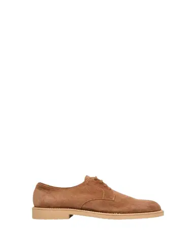 Brunello Cucinelli Men's Suede Tonal-Sole Derby Shoes | Thumbnail 1 Brunello Cucinelli Men's Suede Tonal-Sole Derby Shoes | Thumbnail 1