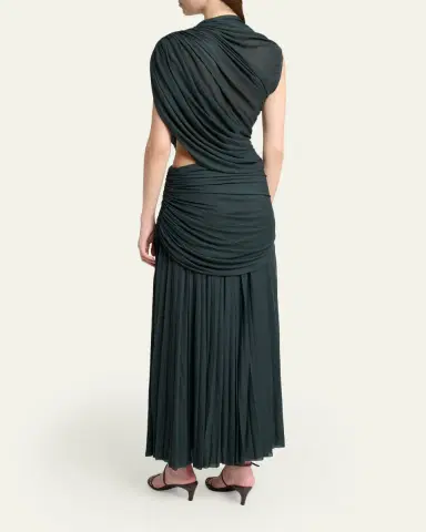Proenza Schouler Irma Draped Gauzy Jersey Dress | Thumbnail 3
