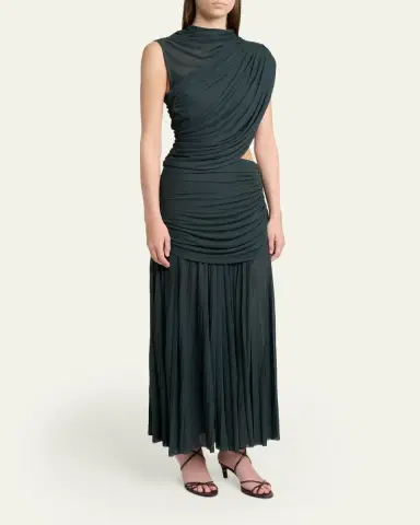 Proenza Schouler Irma Draped Gauzy Jersey Dress | Thumbnail 4