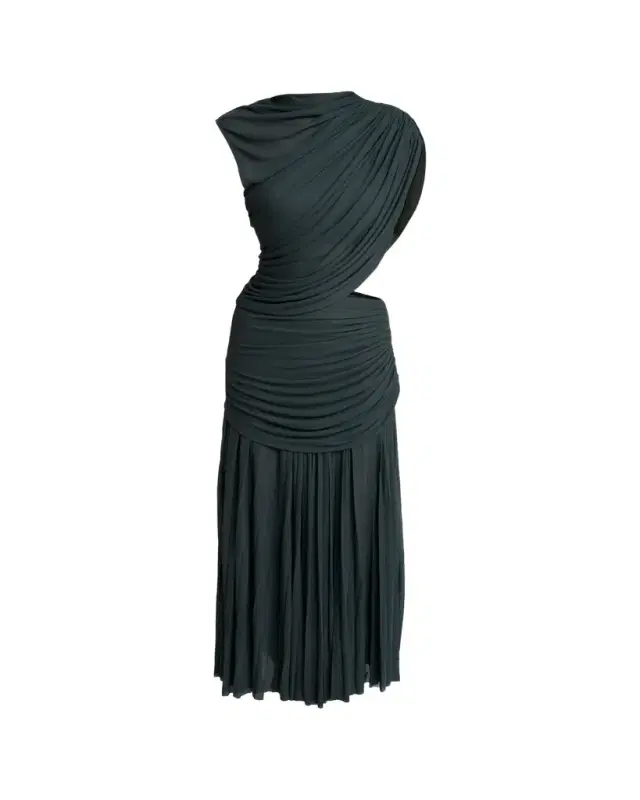 Irma Draped Gauzy Jersey Dress