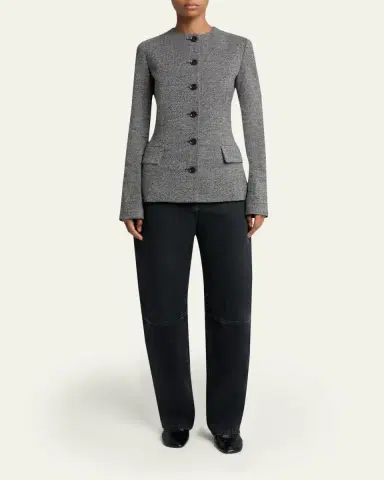 Proenza Schouler Annemarie Slim Melange Wool Jacket | Thumbnail 2