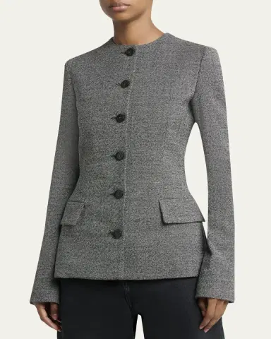 Proenza Schouler Annemarie Slim Melange Wool Jacket | Thumbnail 4