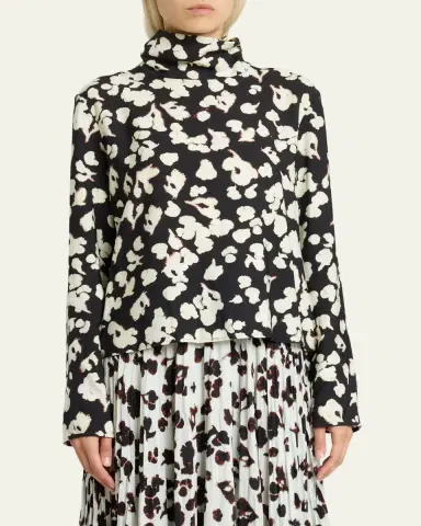 Proenza Schouler White Label Ansel Floral Twill Top | Thumbnail 4 Proenza Schouler White Label Ansel Floral Twill Top | Thumbnail 4
