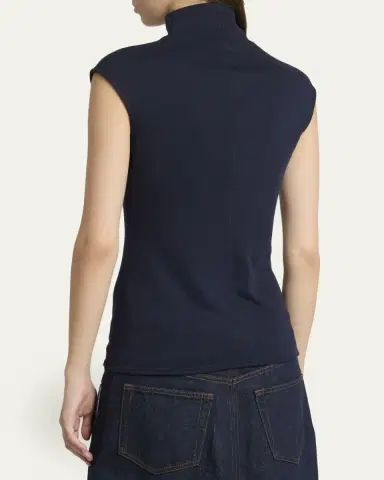 Proenza Schouler White Label Zane Sleeveless Brushed Rib Turtleneck | Thumbnail 3