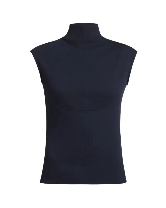Proenza Schouler White Label Zane Sleeveless Brushed Rib Turtleneck