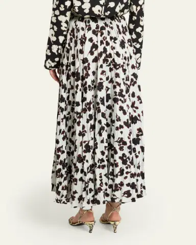 Proenza Schouler White Label Runa Pleated Floral Skirt | Thumbnail 3 Proenza Schouler White Label Runa Pleated Floral Skirt | Thumbnail 3