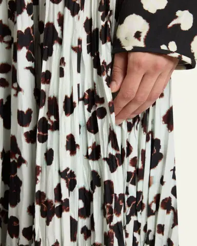 Proenza Schouler White Label Runa Pleated Floral Skirt | Thumbnail 5 Proenza Schouler White Label Runa Pleated Floral Skirt | Thumbnail 5