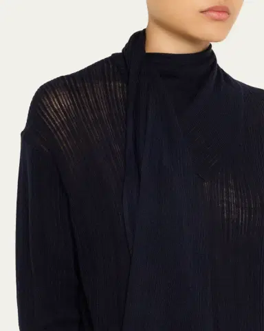 MARIA MCMANUS Drop Needle Knit Scarf Sweater | Thumbnail 5 MARIA MCMANUS Drop Needle Knit Scarf Sweater | Thumbnail 5