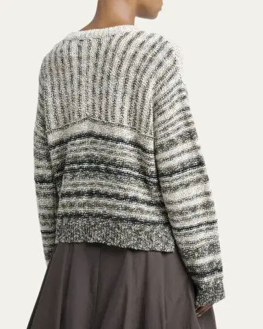 Proenza Schouler White Label Ivara Textured Linen Knit Crewneck Sweater | Thumbnail 3